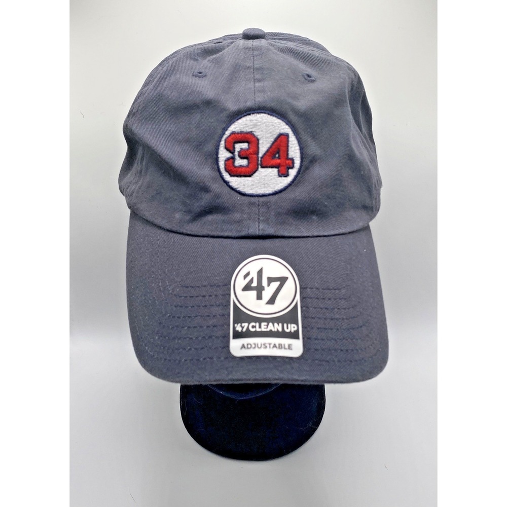 MLB Boston Red Sox Big Papi David Ortiz 34 Hat Cap '47 Brand Gray Fenway Park OS